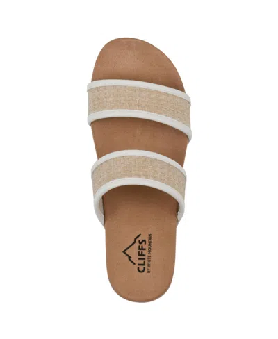 Cliffs By White Mountain Tropical Slide Sandal In White Smooth