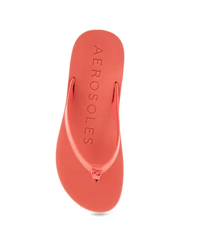 Aerosoles Women's Jace Round Toe Thong Sandals In Coral