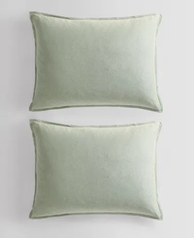 Calvin Klein Modern Cotton Melange Tencel Jersey 3 Piece Duvet Cover Set, Queen In Lichen Green