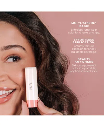 Pür Silky Tint Creamy Multitasking Stick With Peptides In Sparkling Ros