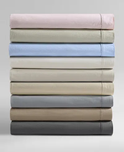 Calvin Klein Closeout!  Washed 200-thread Count Cotton 3-pc. Sheet Set, Twin Xl In Absinthe Green
