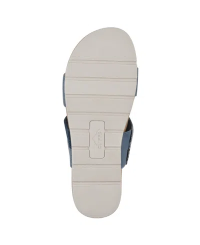 Cliffs By White Mountain Women's Tammy Slide Slip-on Sandals In Mid-blue Denim