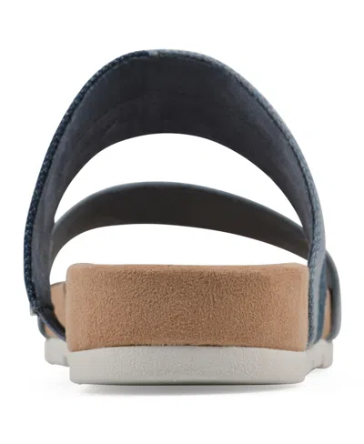 Cliffs By White Mountain Women's Tammy Slide Slip-on Sandals In Mid-blue Denim