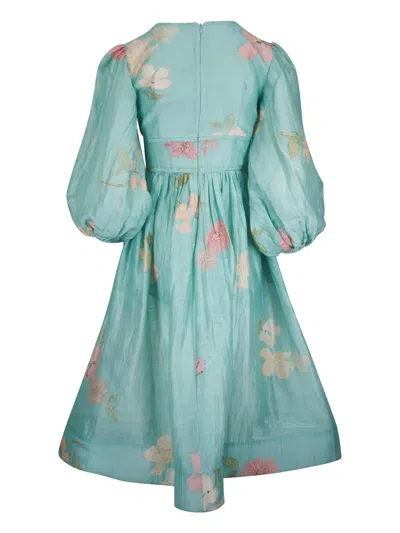 Zimmermann Floral-print Dress In Blue