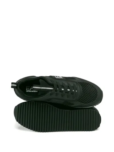 Ea7 Logo-print Sneakers In Black