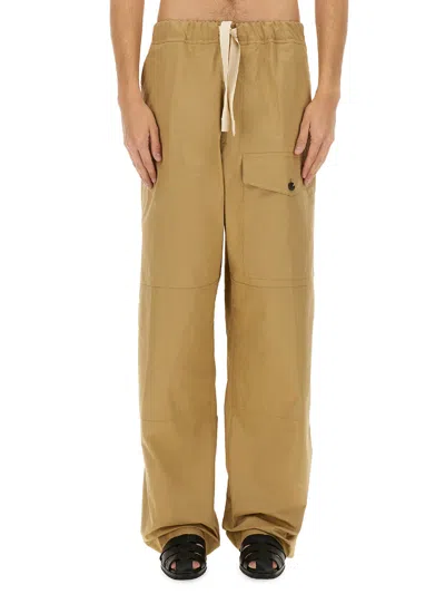 Dries Van Noten Wide Leg Trousers Pannoch In Beige