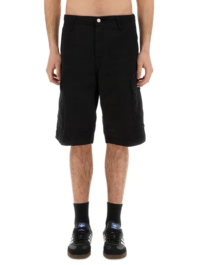 Carhartt Cargo Shorts With Back And Side Pockets In Black