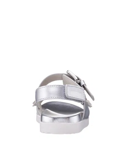 Nina Little Girls Pollie Footbed Sandals In Silver,multi