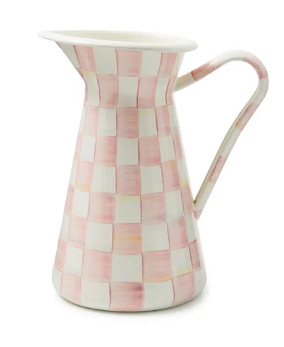 Mackenzie-childs Mackenzie Childs Rosy Check Large Enameled Steel Practical Pitcher In Multi