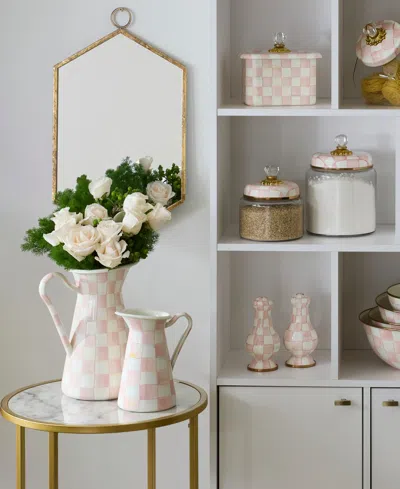 Mackenzie-childs Mackenzie Childs Rosy Check Large Enameled Steel Practical Pitcher In Multi