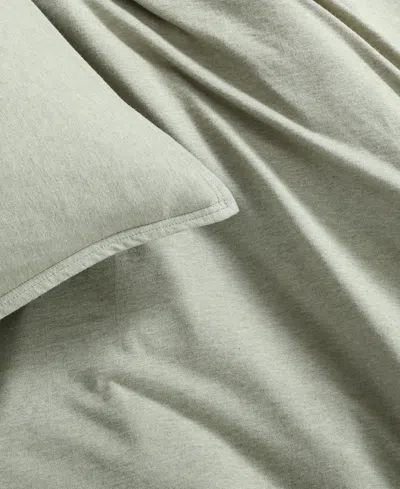 Calvin Klein Modern Cotton Melange Tencel Jersey 3 Piece Duvet Cover Set, Queen In Lichen Green