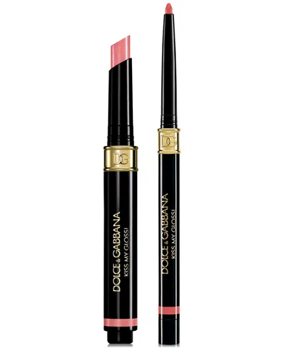 Dolce & Gabbana 2-pc. Kiss My Gloss! 4d Gloss Stick & Lip Liner Set In 01 Whisper - Rosey Pink Liner And Pink P
