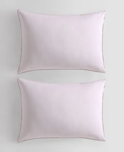 Calvin Klein Washed Percale Cotton Duvet Cover Set In Petal Pink