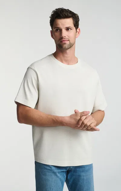 Mavi Short Sleeve Crew Neck T-shirt In Foggy Dew In White