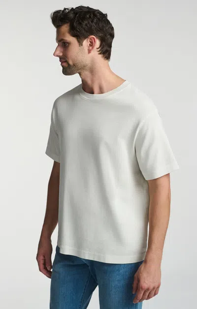 Mavi Short Sleeve Crew Neck T-shirt In Foggy Dew In White