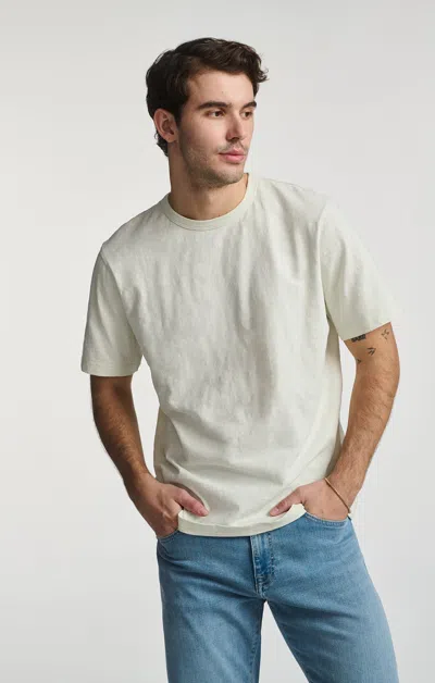 Mavi Short Sleeve Crew Neck T-shirt In Foggy Dew In White
