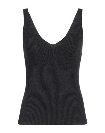 P.a.r.o.s.h P. A.r. O.s. H. Woman Top Charcoal Size S Virgin Wool In Grey