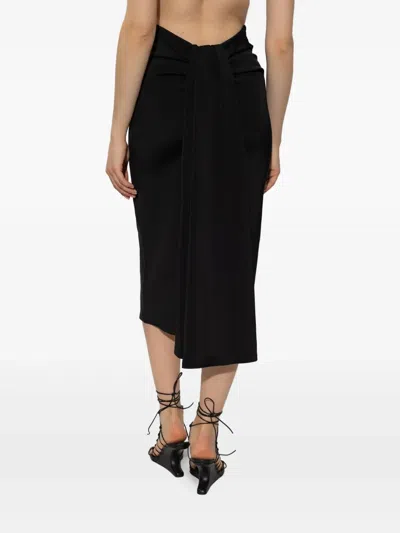 Jacquemus Floor-length Viscose Blend Skirt In Black