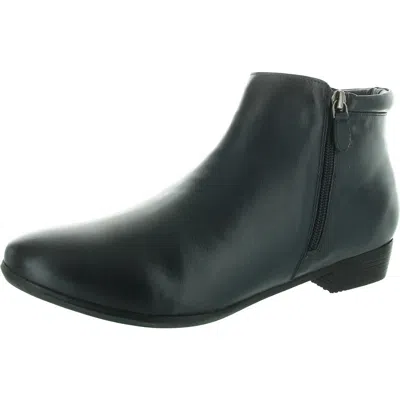Array Womens Double Zipper Leather Ankle Boots In Green