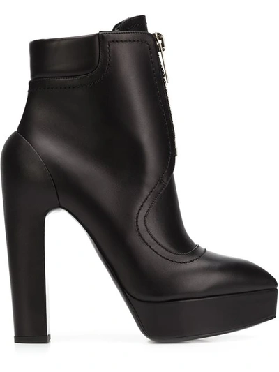 Vera Wang High-heel Zip Boots In Black