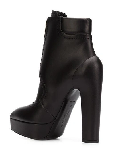 Shop Vera Wang High-heel Zip Boots In Black