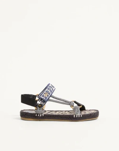 Valentino Garavani Valentino Lake Powell Leather-trim Sandal In Multi