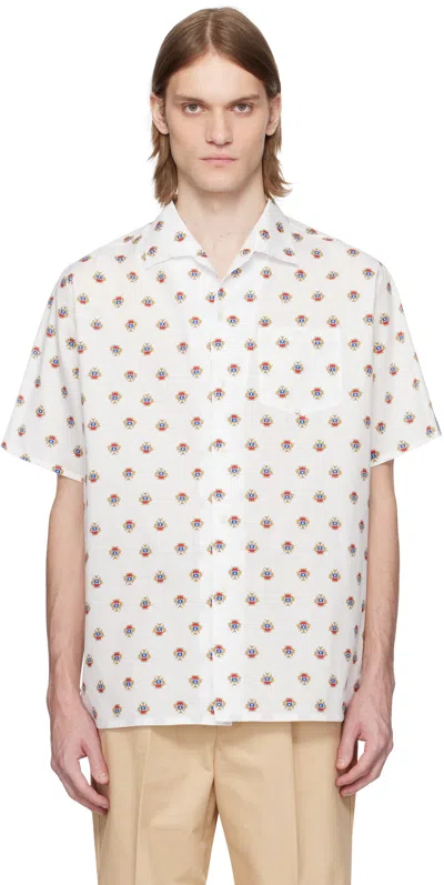 Bally White Printed Shirt In Multibone