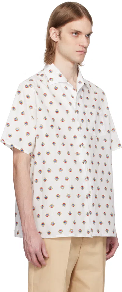 Bally White Printed Shirt In Multibone