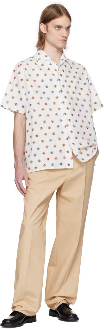 Bally White Printed Shirt In Multibone