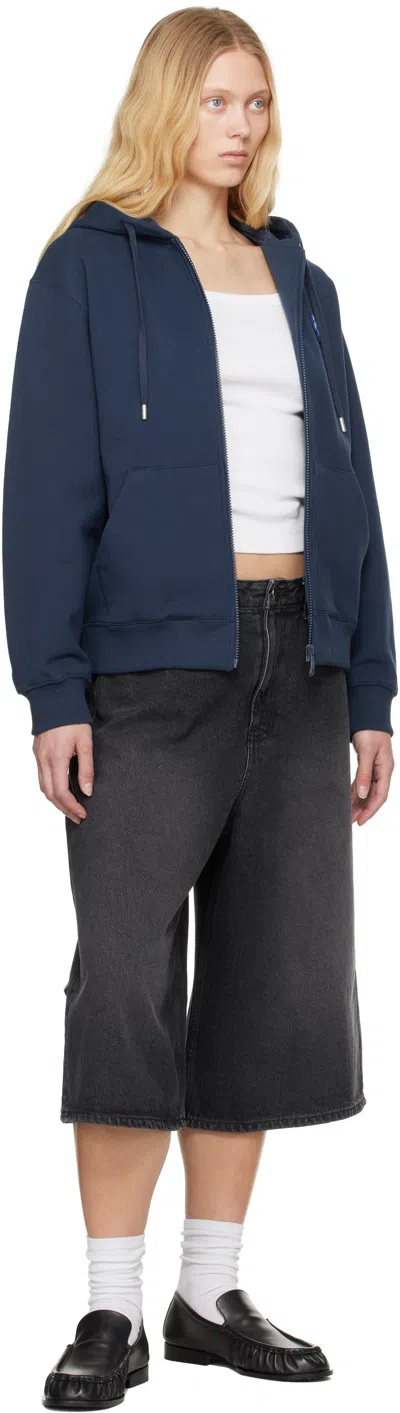 Ader Error Black Sig; Trs Tag 01 Denim Shorts In Noir