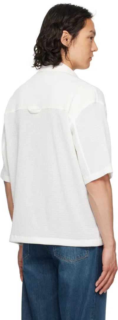 Solid Homme White Gauze Shirt In 423w