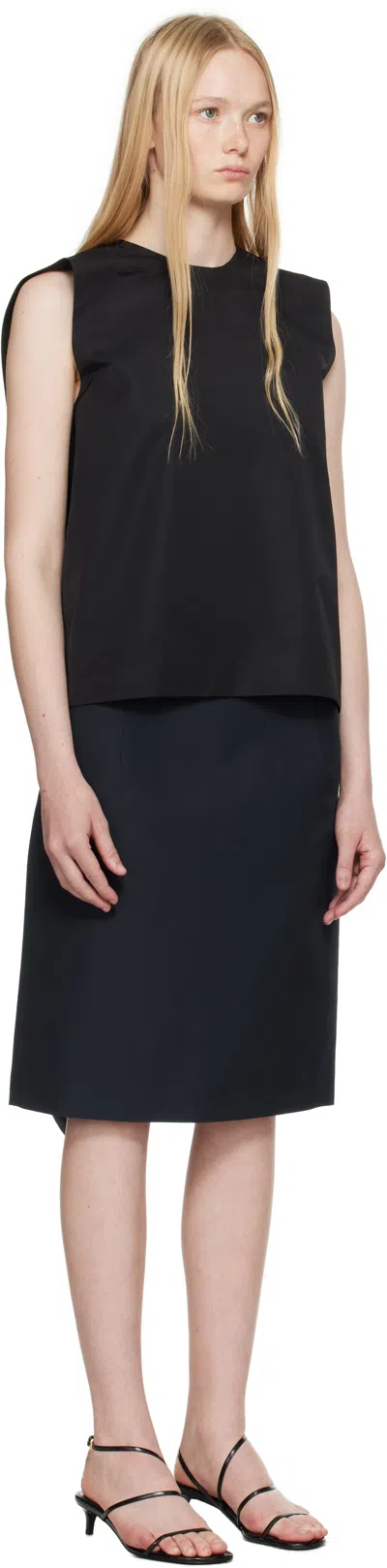 Lii Black Shoulder Loop Top