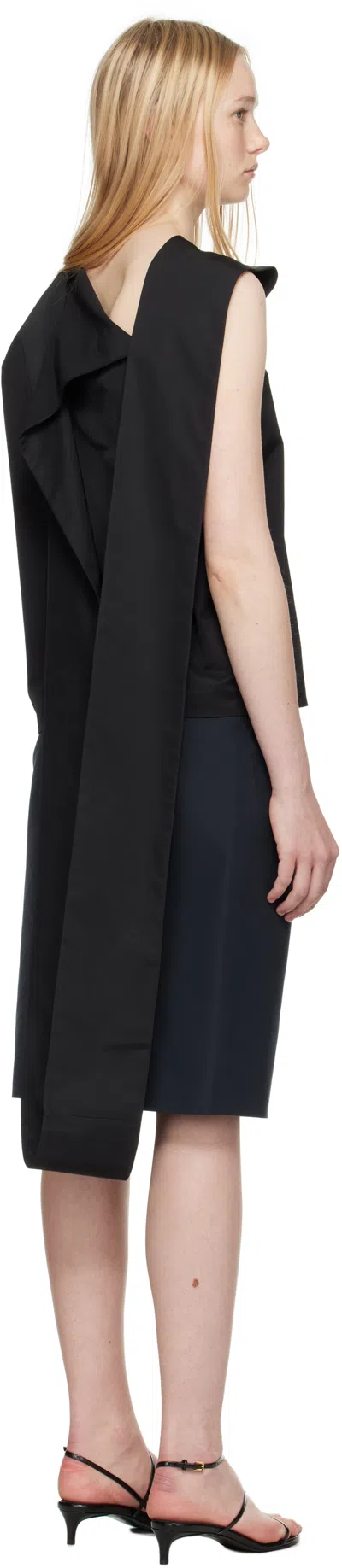 Lii Black Shoulder Loop Top
