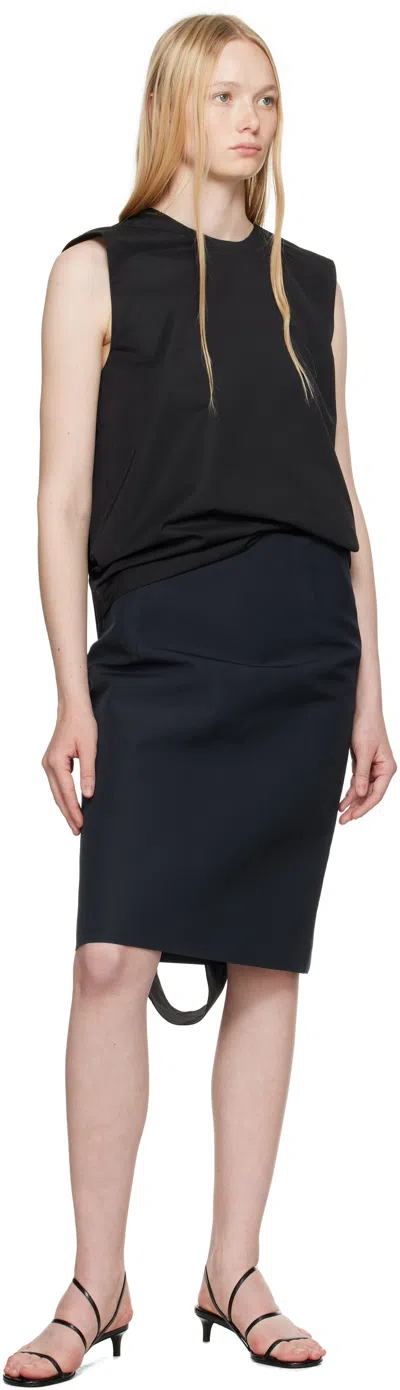 Lii Black Shoulder Loop Top