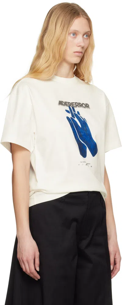 Ader Error Off-white 0114 T-shirt In Off White