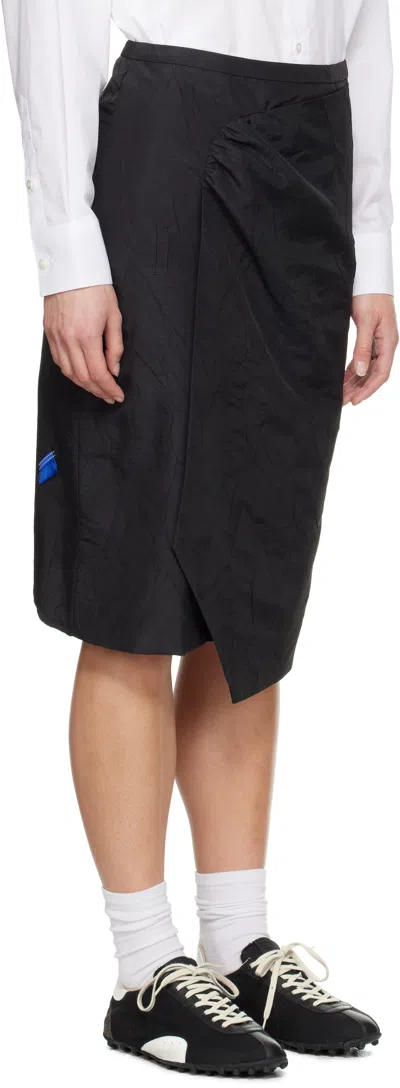 Ader Error Asymmetric Draped Skirt In Black
