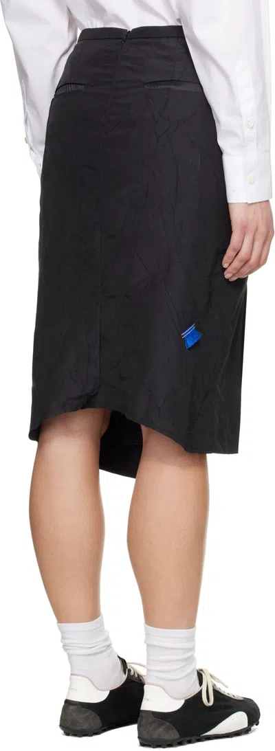 Ader Error Asymmetric Draped Skirt In Black