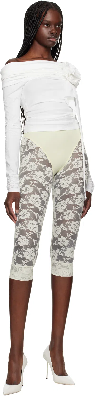 Vaquera White Cold Shoulder Top In White