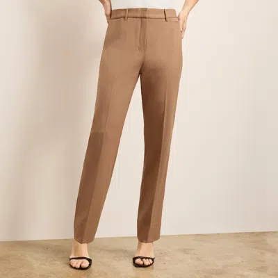 M.m.lafleur The Smith Straight Trouser - Washable Wool Twill In Saddle
