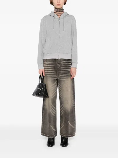 Ground Zero Whiskering-effect Jeans In Grey