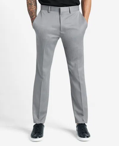Reaction Kenneth Cole Slim-fit Stretch Dress Pant In Heather Grey