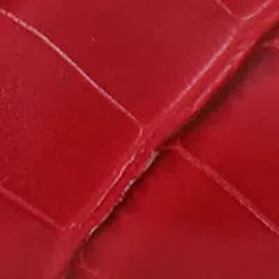 Kenneth Cole Meilani Embossed Croco Point Toe Slingback In Cherry Croco