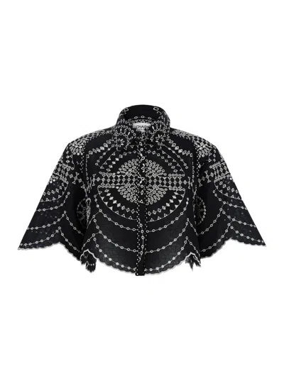 Charo Ruiz Short-sleeved Blouse In Black