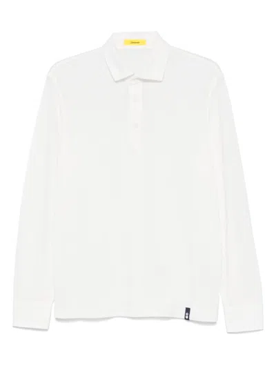 Drumohr Long Sleeve Polo In White