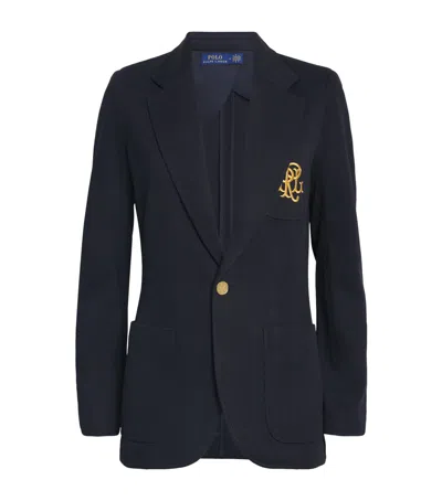 Polo Ralph Lauren Blazer With Logo In Navy