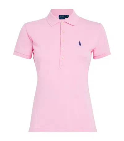 Polo Ralph Lauren Julie Slim Fit Five Button Polo Shirt In Pink