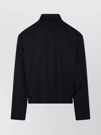 Our Legacy Wool Jacket Collared Design Long Sleeves Pockets In Black