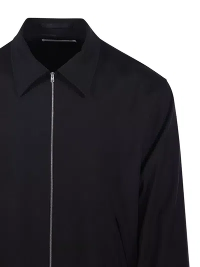 Our Legacy Wool Jacket Collared Design Long Sleeves Pockets In Black