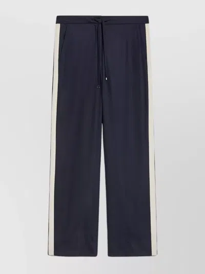 S Max Mara Flannel Trousers With Drawstring And Bands