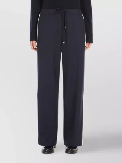 S Max Mara Flannel Trousers With Drawstring And Bands
